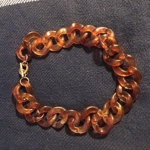 Tortoise shell link necklace